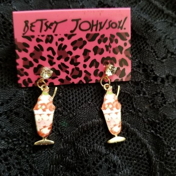 Betsey Johnson Milkshake Earrings - Picture 2 of 2